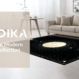 Ultra Soft Area Rug, Non Slip, Stain Resistant, Washable Area Rugs for Living Room, Bedroom, Gothic Starry Sky Elegance(Black)