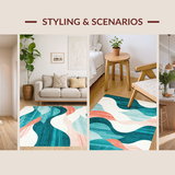 Artful Distressed Colorful Swirls(Blue)