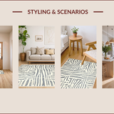 Ultra Soft Area Rug, Non Slip, Stain Resistant, Washable Area Rugs for Living Room, Bedroom, Contemporary Animal Print Kitchen Rug Neutral Tones(Beige)