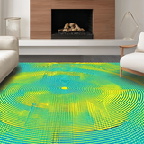 Captivating Fluid Motion Geometry(Blue)