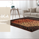 Ultra Soft Area Rug, Non Slip, Stain Resistant, Washable Area Rugs for Living Room, Bedroom, Vintage Country Charm Aesthetic(Red)