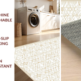 Ultra Soft Area Rug, Non Slip, Stain Resistant, Washable Area Rugs for Living Room, Bedroom, Chic Diamond Patterned Aesthetic(Gold)