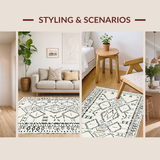 Tribal Ethnic Diamond Motif(Beige)