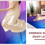 Ultra Soft Area Rug, Non Slip, Stain Resistant, Washable Area Rugs for Living Room, Bedroom, Gradient Purple Blue Nursery Soft High Pile Rug(Purple)