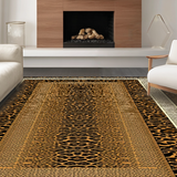 Ultra Soft Area Rug, Non Slip, Stain Resistant, Washable Area Rugs for Living Room, Bedroom, Modern Animal Print Sensation(Brown)