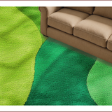 Ultra Soft Area Rug, Non Slip, Stain Resistant, Washable Area Rugs for Living Room, Bedroom, Moss Aesthetic Washable Playroom Shag Carpet(Green)