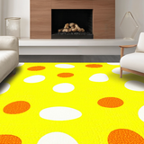 Ultra Soft Area Rug, Non Slip, Stain Resistant, Washable Area Rugs for Living Room, Bedroom, Youthful Modern Geometric Motif(Yellow)