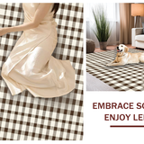 Ultra Soft Area Rug, Non Slip, Stain Resistant, Washable Area Rugs for Living Room, Bedroom, Cozy Warm Toned Textile(Brown)