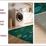 Ultra Soft Area Rug, Non Slip, Stain Resistant, Washable Area Rugs for Living Room, Bedroom, Contemporary Dark Green Patterns(Green)