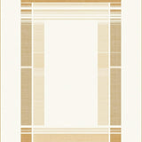 Bordered Geometric Area Showcasing Subtle Striated Lines and Beige Hues(Beige)