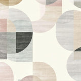 Beige and Ivory with Layered Abstract Geometry Subtle Gradient Detailing(Beige)