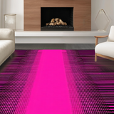 Ultra Soft Area Rug, Non Slip, Stain Resistant, Washable Area Rugs for Living Room, Bedroom, Eclectic Colorful Zebra Artwork(Pink)