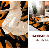 Ultra Soft Area Rug, Non Slip, Stain Resistant, Washable Area Rugs for Living Room, Bedroom, Luxe Earthy Animal Print Aesthetic(Orange)