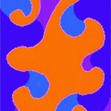 Ultra Soft Area Rug, Non Slip, Stain Resistant, Washable Area Rugs for Living Room, Bedroom, Vivid Retro Wavy Aesthetic(Orange)