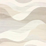 Abstract Wave Motif with Subtle Linework and Minimalist Accents Rug Design(Beige)