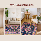 Contemporary Vibrant Medallion Style(Blue)