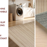 Ultra Soft Area Rug, Non Slip, Stain Resistant, Washable Area Rugs for Living Room, Bedroom, Textured Earthy Tones Composition(Beige)