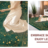 Ultra Soft Area Rug, Non Slip, Stain Resistant, Washable Area Rugs for Living Room, Bedroom, Spellbound Rug - Witchcraft Inspired Home Decor with Magical Elements(Green)