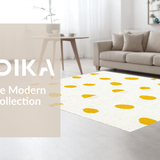 Ultra Soft Area Rug, Non Slip, Stain Resistant, Washable Area Rugs for Living Room, Bedroom, Lighthearted Soft Textured Art(Yellow)