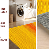 Ultra Soft Area Rug, Non Slip, Stain Resistant, Washable Area Rugs for Living Room, Bedroom, Radiant Playful Circular Patterned Accent(Yellow)