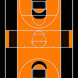 Ultra Soft Area Rug, Non Slip, Stain Resistant, Washable Area Rugs for Living Room, Bedroom, Playful Court Lines Design(Orange)