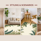 Contemporary Green Flourish(Beige)