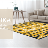 Ultra Soft Area Rug, Non Slip, Stain Resistant, Washable Area Rugs for Living Room, Bedroom, Earthy Toned Tribal Print Elegance(Yellow)