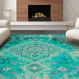 Lush Earthy Tones with Medallions(Blue)