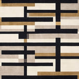 Ultra Soft Area Rug, Non Slip, Stain Resistant, Washable Area Rugs for Living Room, Bedroom, Modern Minimalist Black and Beige Area Featuring Abstract Cross Designs(Beige)
