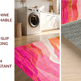 Ultra Soft Area Rug, Non Slip, Stain Resistant, Washable Area Rugs for Living Room, Bedroom, Gradient Sunset Ombre Aesthetic(Yellow)