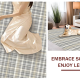 Ultra Soft Area Rug, Non Slip, Stain Resistant, Washable Area Rugs for Living Room, Bedroom, Luxurious Traditional Tartan Appeal(Beige)