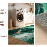 Emerald Grey Marble Abstract Elegance(Green)
