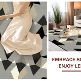 Ultra Soft Area Rug, Non Slip, Stain Resistant, Washable Area Rugs for Living Room, Bedroom, Elegant Transitional Grid Pattern(Beige)