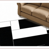 Ultra Soft Area Rug, Non Slip, Stain Resistant, Washable Area Rugs for Living Room, Bedroom, Elegant Black and White Pattern(Black)