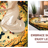 Ultra Soft Area Rug, Non Slip, Stain Resistant, Washable Area Rugs for Living Room, Bedroom, Elegant Monochrome Floral Arrangement(Yellow)