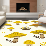 Ultra Soft Area Rug, Non Slip, Stain Resistant, Washable Area Rugs for Living Room, Bedroom, Charming Pastel Nature-Inspired Design(Yellow)