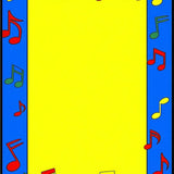 Ultra Soft Area Rug, Non Slip, Stain Resistant, Washable Area Rugs for Living Room, Bedroom, Whimsical Sound Wave Motif(Yellow)