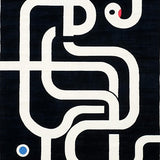 Artistic Off White Patterned Background(Black)