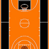 Ultra Soft Area Rug, Non Slip, Stain Resistant, Washable Area Rugs for Living Room, Bedroom, Cheerful Basketball Artwork Concept(Orange)