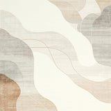 Abstract Cream Dreamscape Area Non Slip Floor(Beige)