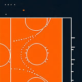 Ultra Soft Area Rug, Non Slip, Stain Resistant, Washable Area Rugs for Living Room, Bedroom, Dynamic Basketball Graphic Artistry(Orange)