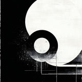 Ultra Soft Area Rug, Non Slip, Stain Resistant, Washable Area Rugs for Living Room, Bedroom, Elegant Circular Harmony Design(Black)