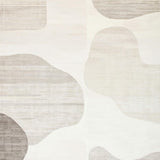 Ivory Serenity Area Gentle Abstract Flowing Shapes(Beige)