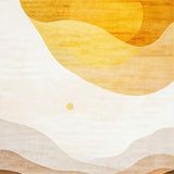 Ultra Soft Area Rug, Non Slip, Stain Resistant, Washable Area Rugs for Living Room, Bedroom, Sunrise Hues Abstract Area Entry Accent Faux Wool Door Mat(Gold)