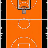 Ultra Soft Area Rug, Non Slip, Stain Resistant, Washable Area Rugs for Living Room, Bedroom, Playful Round Basketball Inspired(Orange)