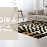 Ultra Soft Area Rug, Non Slip, Stain Resistant, Washable Area Rugs for Living Room, Bedroom, Dynamic Urban Jungle Pattern(Brown)
