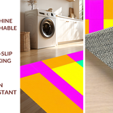 Ultra Soft Area Rug, Non Slip, Stain Resistant, Washable Area Rugs for Living Room, Bedroom, Vibrant Gradient Abstract Aesthetic(Yellow)