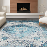 Chic Monochrome Tiled Design(Blue)