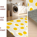 Ultra Soft Area Rug, Non Slip, Stain Resistant, Washable Area Rugs for Living Room, Bedroom, Vibrant Whimsical Abstract Design(Yellow)