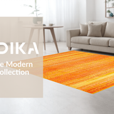 Ultra Soft Area Rug, Non Slip, Stain Resistant, Washable Area Rugs for Living Room, Bedroom, Cozy Playful Orange Yellow Aesthetic(Orange)